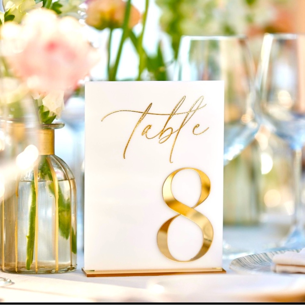 Wedding Table Numbers: 1-10
